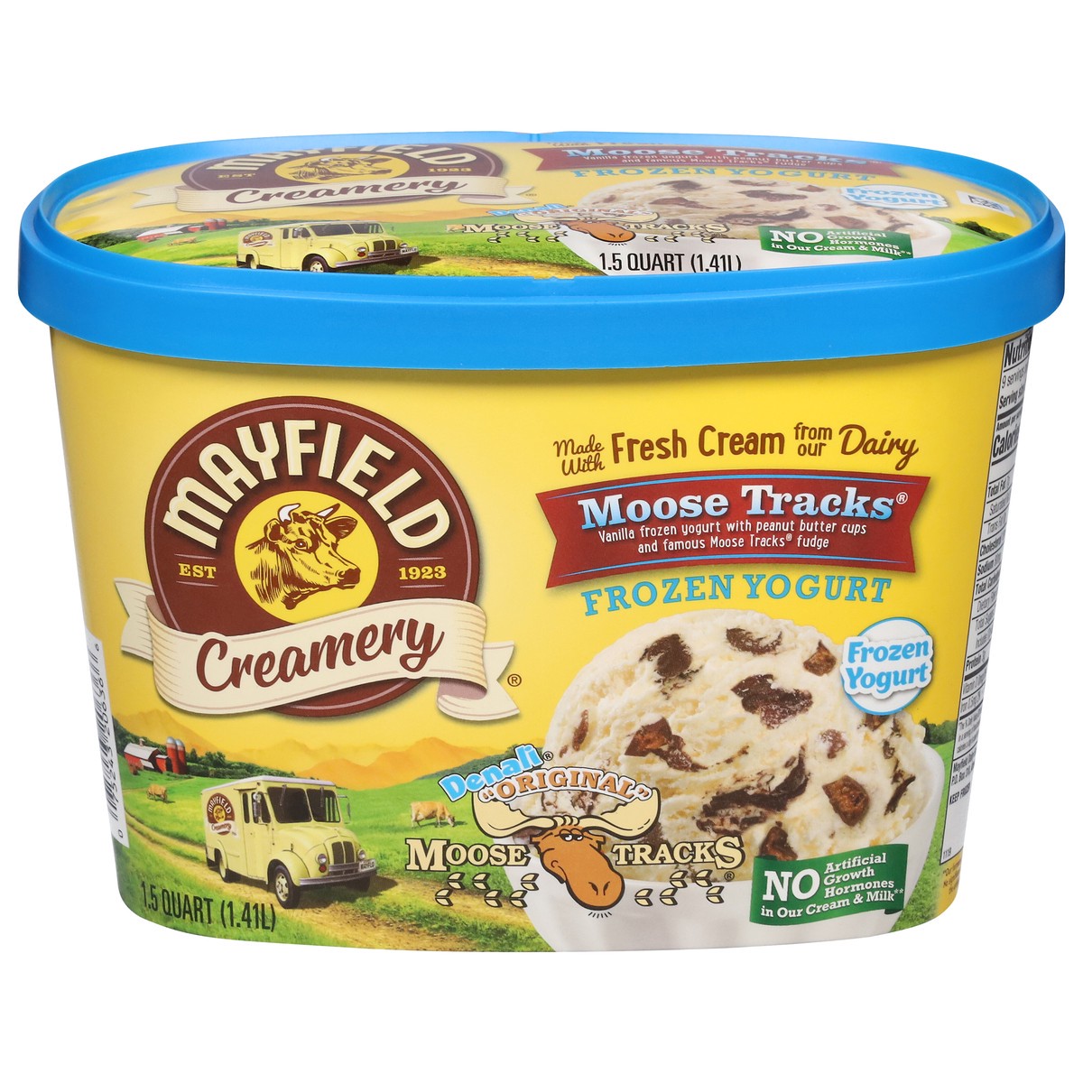 slide 1 of 4, Mayfield Creamery Moose Tracks Frozen Yogurt 1.5 qt, 1.5 qt