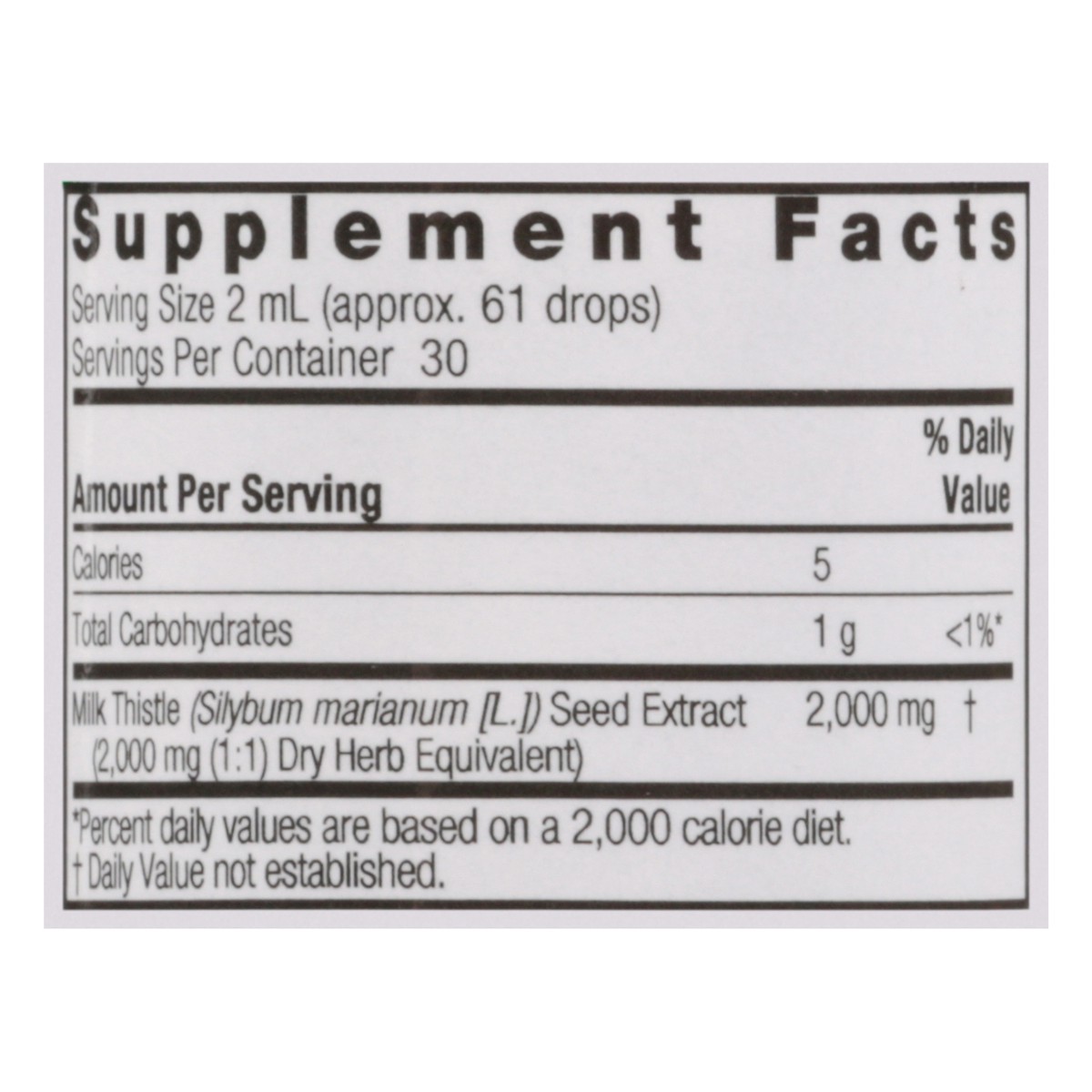 slide 12 of 12, Nature's Answer 2000 mg Fluid Extract Milk Thistle Seed 2 fl oz, 2 fl oz