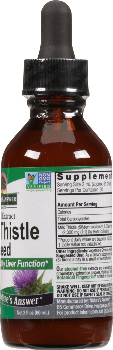slide 9 of 12, Nature's Answer 2000 mg Fluid Extract Milk Thistle Seed 2 fl oz, 2 fl oz