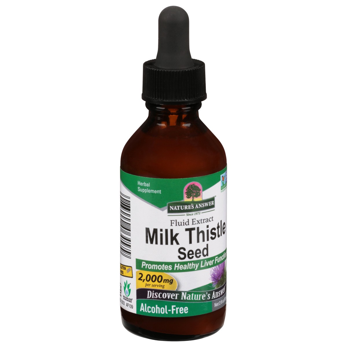 slide 10 of 12, Nature's Answer 2000 mg Fluid Extract Milk Thistle Seed 2 fl oz, 2 fl oz