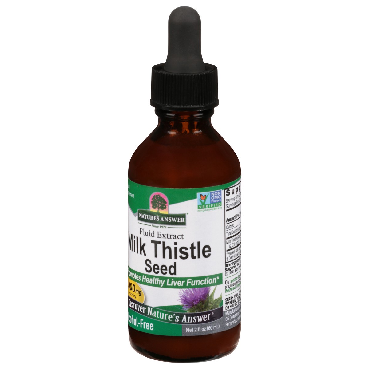 slide 8 of 12, Nature's Answer 2000 mg Fluid Extract Milk Thistle Seed 2 fl oz, 2 fl oz