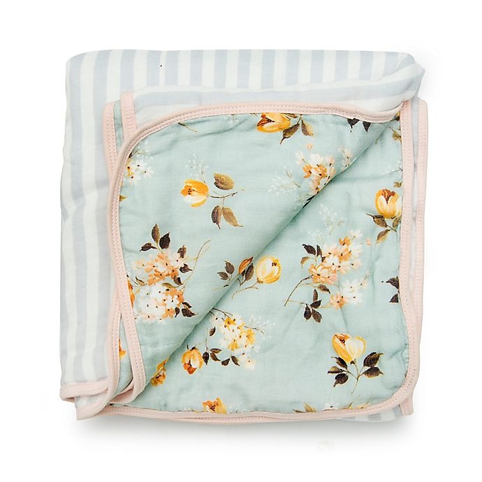 slide 1 of 1, Loulou Lollipop Wild Rose Deluxe Muslin Baby Quilt, 1 ct