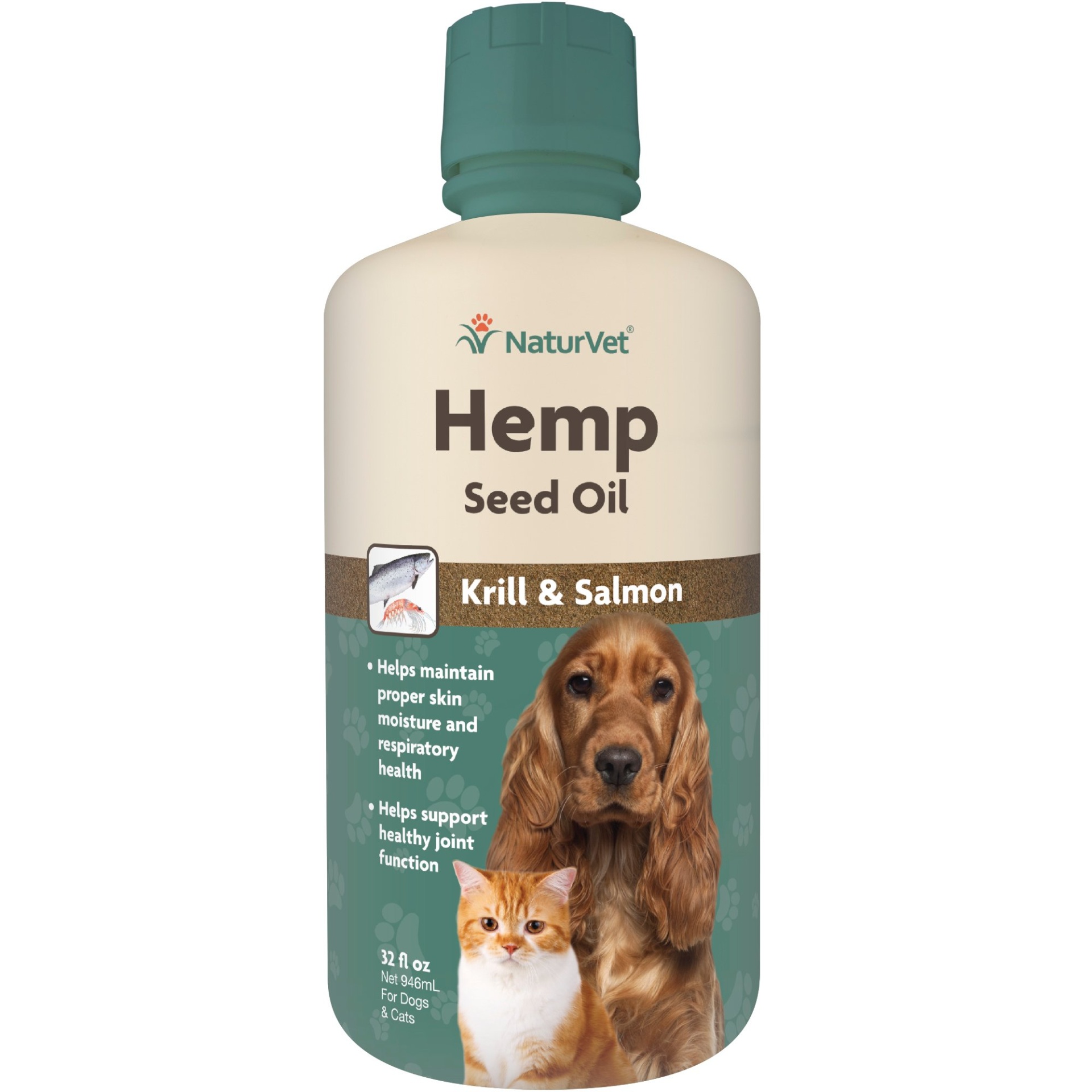 slide 1 of 1, NaturVet Hemp Seed Oil, Krill & Salmon for Pets, 32 oz