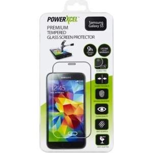 slide 1 of 1, PowerXcel Premium Tempered Glass Screen Protector For Samsung Galaxy S5, 1 ct