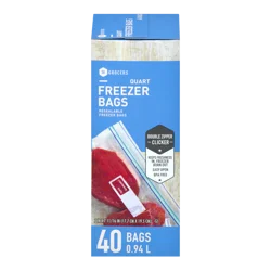 SE Grocers Resealable Freezer Bags Quart