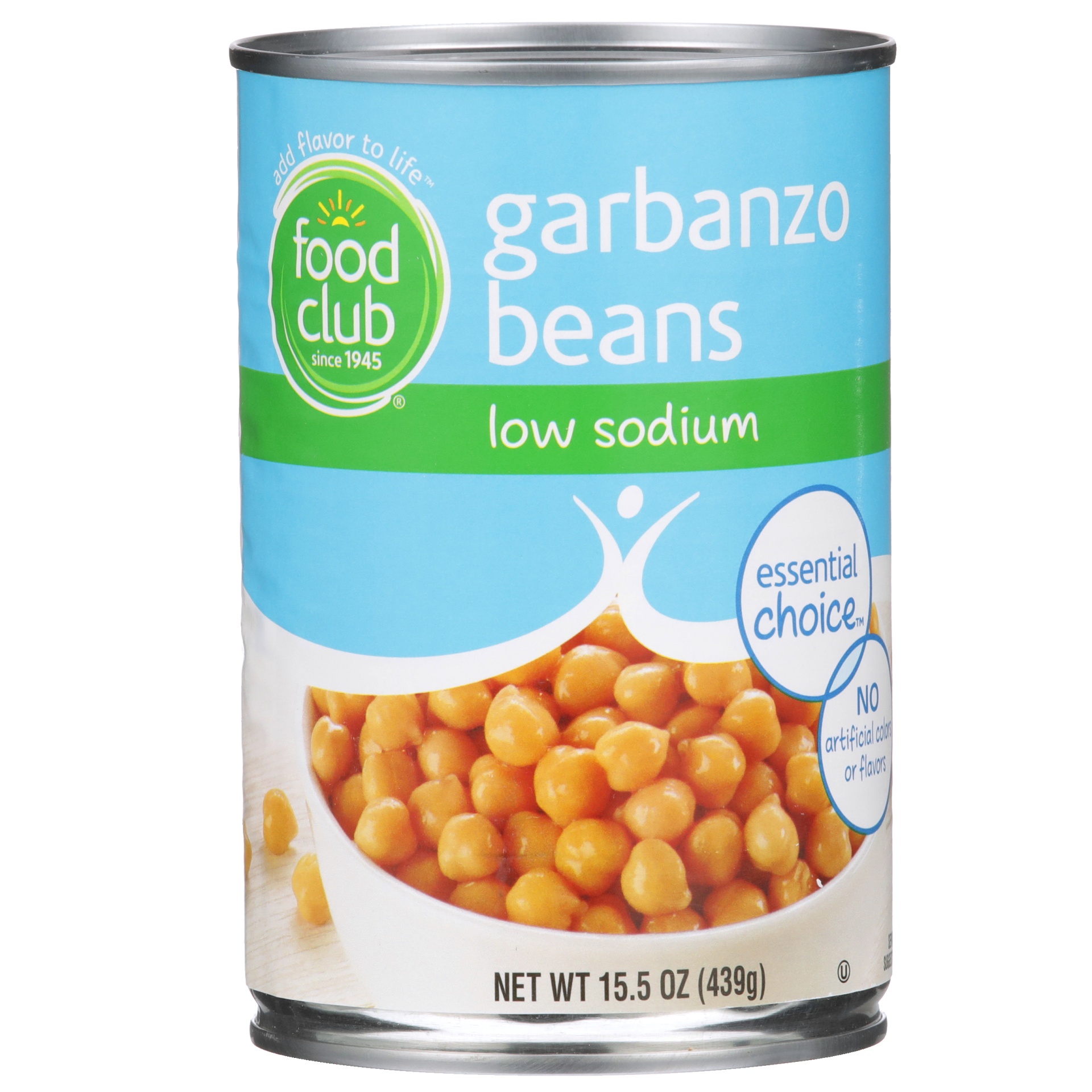 slide 1 of 6, Food Club Chickpeas Garbanzo Beans Lower Sodium, 15.5 oz