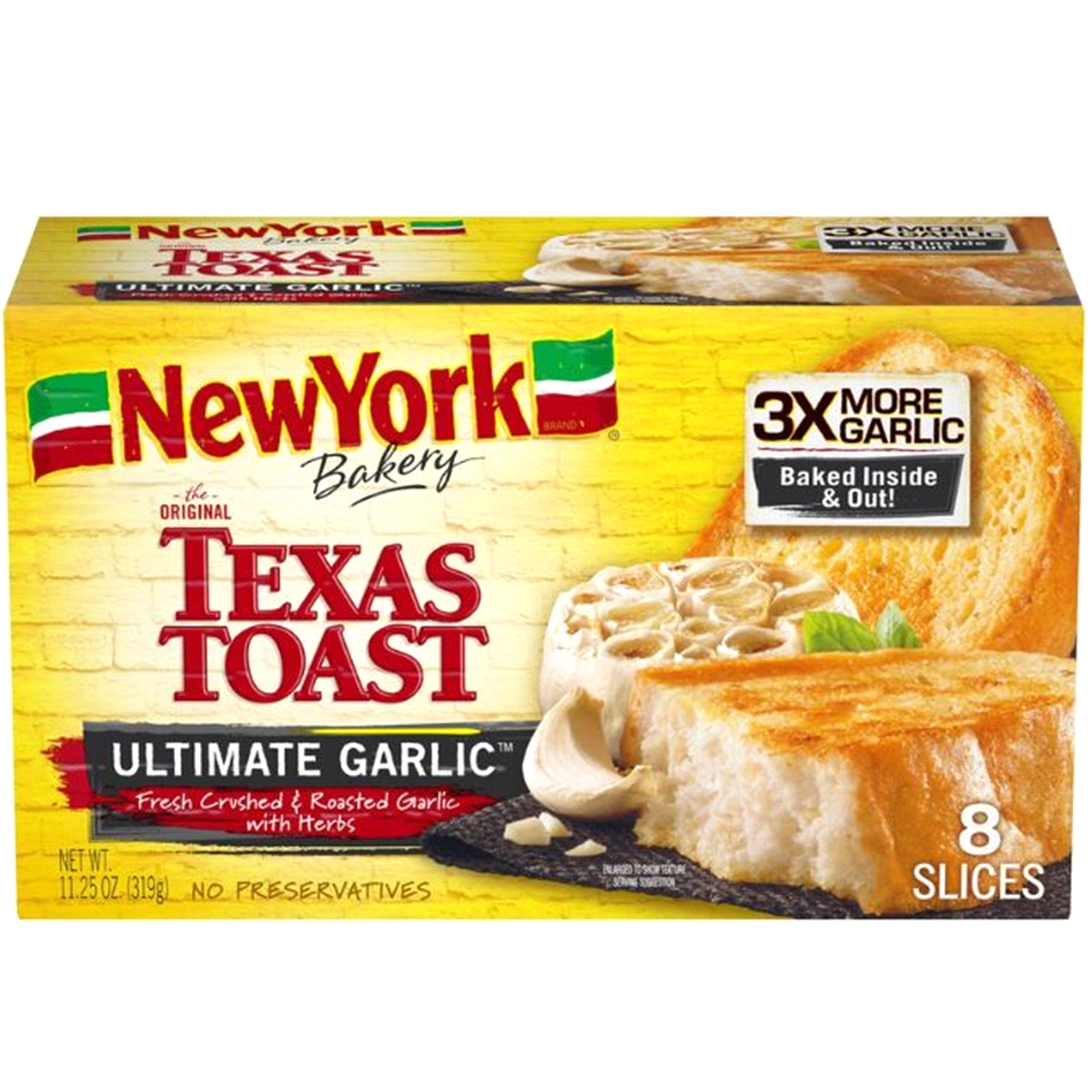 slide 1 of 8, New York Ultimate Garlic Texas Toast, 11.25 oz