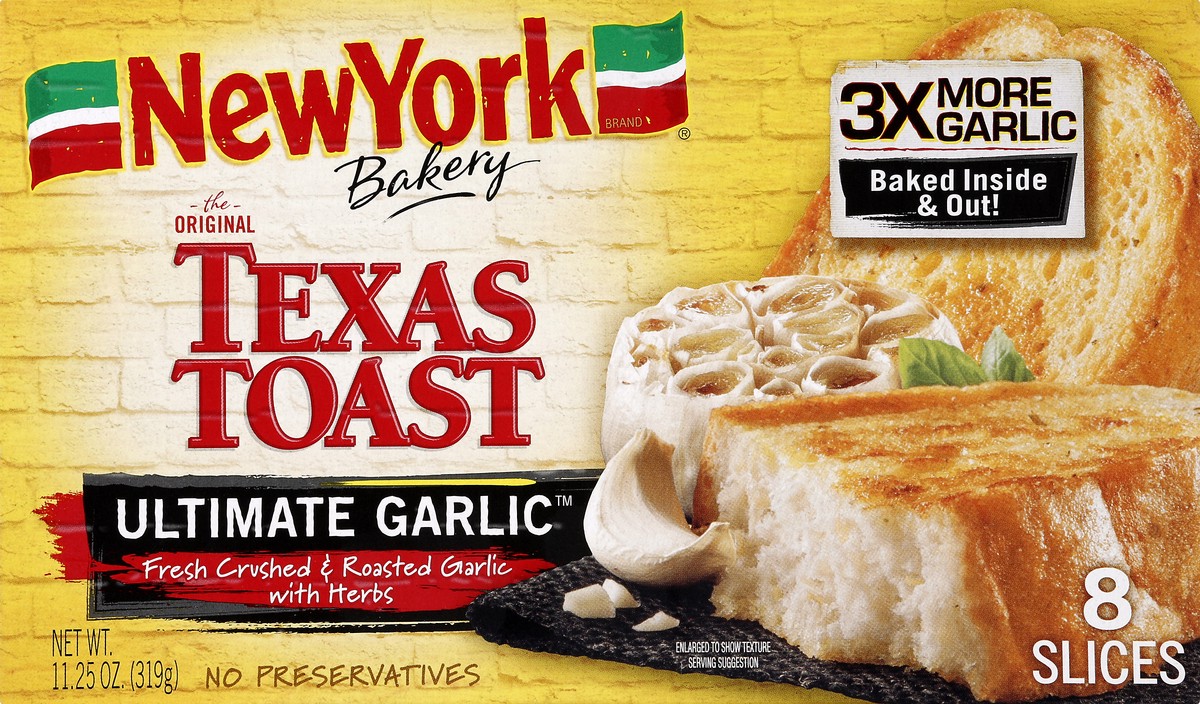 slide 1 of 8, New York Bakery Texas Toast 8 ea, 11.25 oz