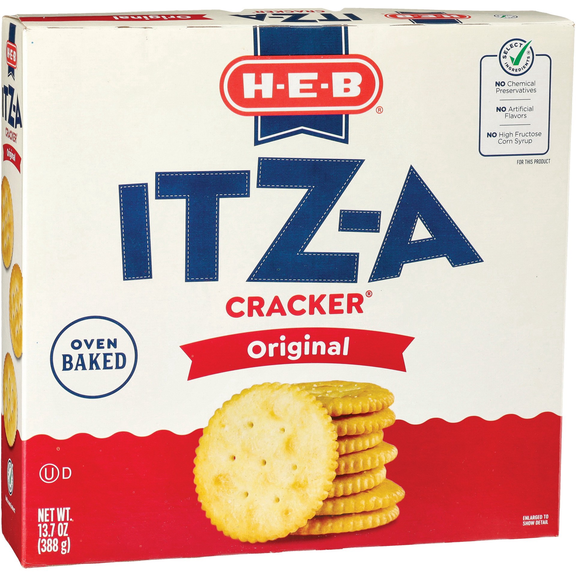 slide 1 of 1, H-E-B ITZA Original Crackers, 13.7 oz