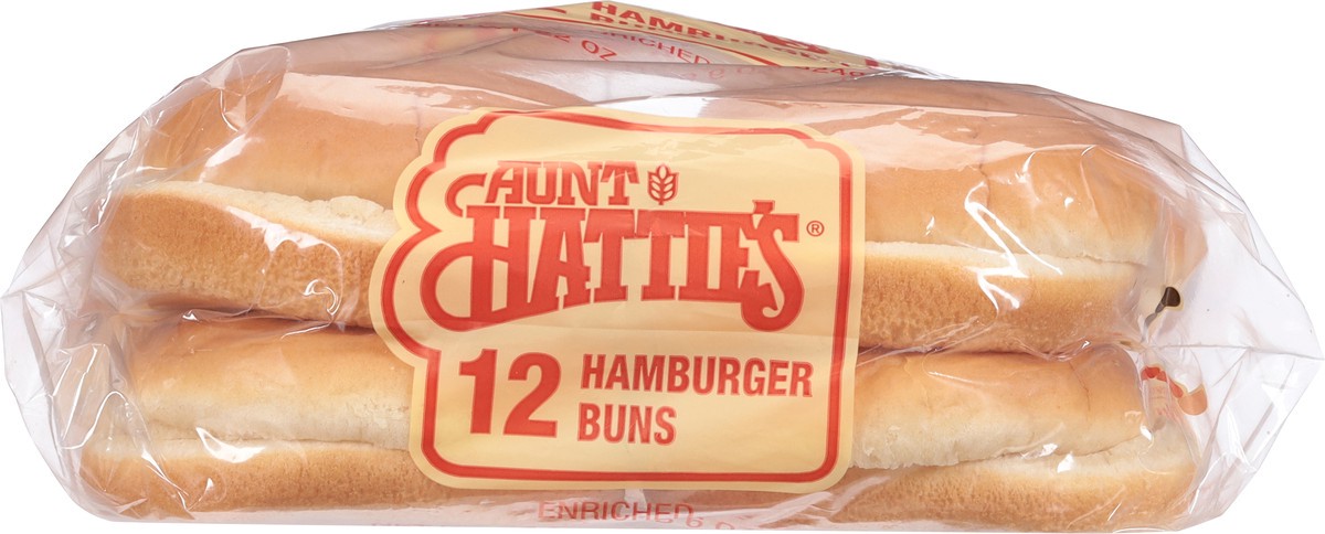 slide 8 of 9, Aunt Hattie's Enriched Hamburger Buns 12 ea, 12 ct