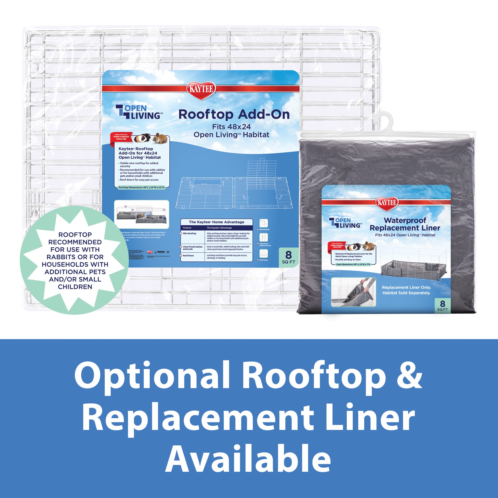 slide 5 of 10, Kaytee Hard Goods Kaytee Open Living Habitat 48" x 24", 1 ct