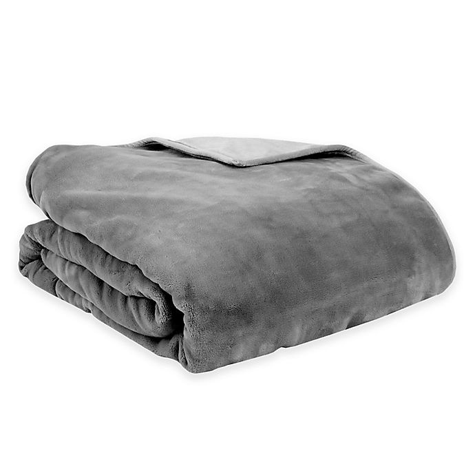 slide 1 of 10, Therapedic Reversible Medium Weighted Blanket - Grey, 16 lb