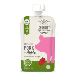 Serenity Kids Free Range Pork with Organic Apple, Carrots & Sage Baby Food Pouch