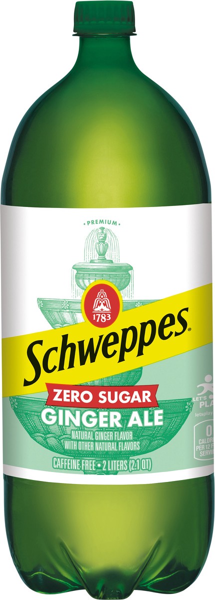 slide 1 of 6, Schweppes Zero Sugar Ginger Ale 2 lt, 2 liter