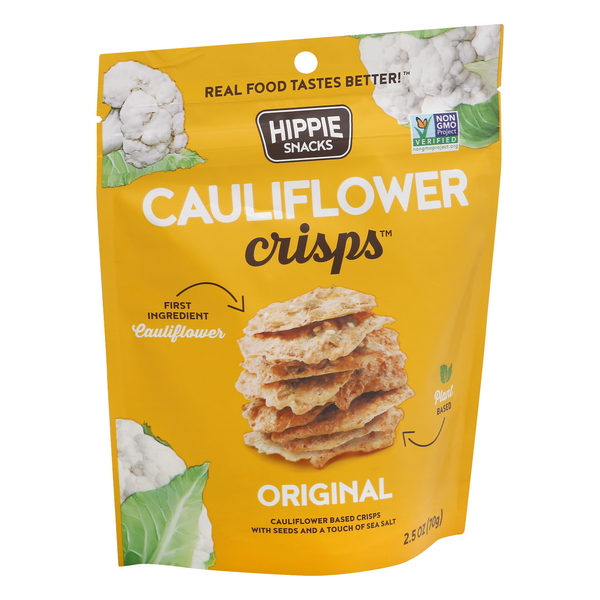 slide 1 of 1, Hippie Snacks Cauliflower Crisps, Original, 2.5 oz