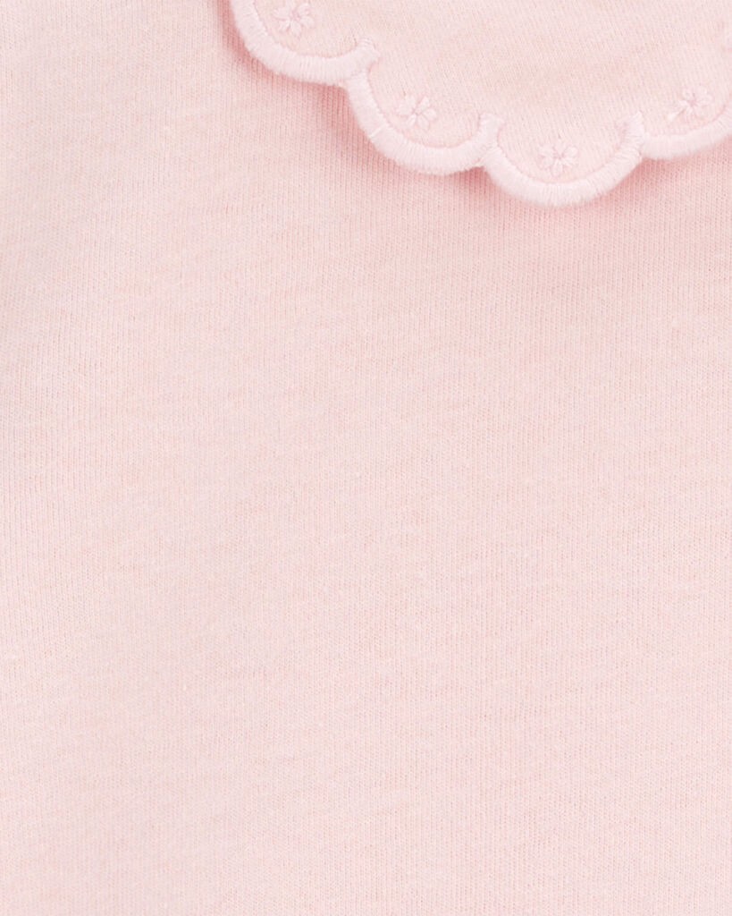 slide 2 of 2, Oshkosh Toddler Scalloped Collar Short-Sleeve Top - Pink Pink 3T, 1 ct