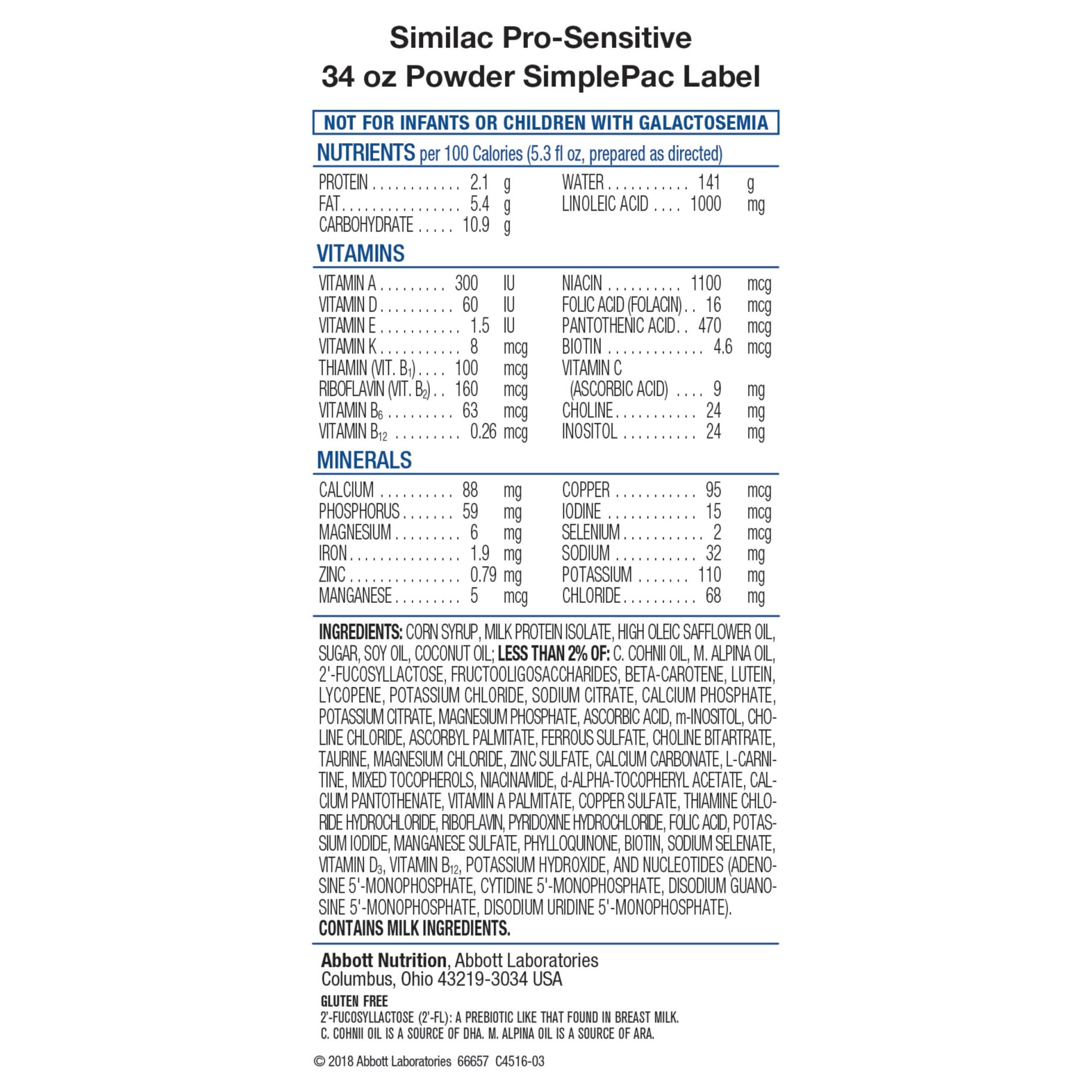 slide 7 of 7, Similac Pro-Sensitive HMO Infant Formula, 34 fl oz