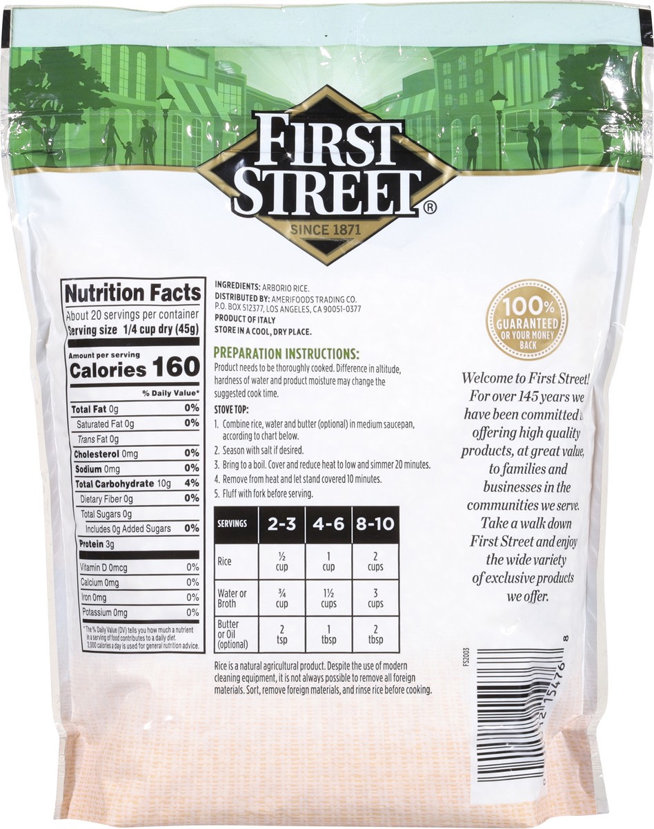 slide 5 of 15, First Street Arborio Rice Italian, 32 oz