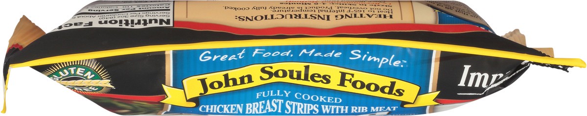 slide 2 of 7, John Soules Foods Fresh, Fully Cooked Chicken Breast Strips With Rib Meat - Grilled - Family Size, 16 oz, 16 oz