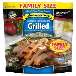 John Soules Foods Fresh, Fully Cooked Chicken Breast Strips With Rib Meat - Grilled - Family Size, 16 oz
