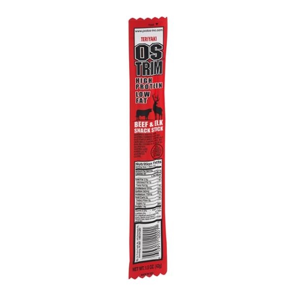 slide 1 of 1, OSTRIM Beef and Elk Teriyaki Snack Stick, 1.5 oz