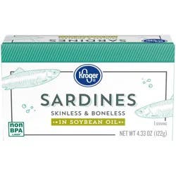 Kroger Skinless & Boneless Sardines - 4.38 oz