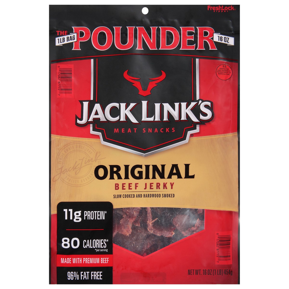 slide 1 of 9, Jack Link's 16 Ounce Jack Link's Original Beef Jerky 1/1 Count, 16 oz