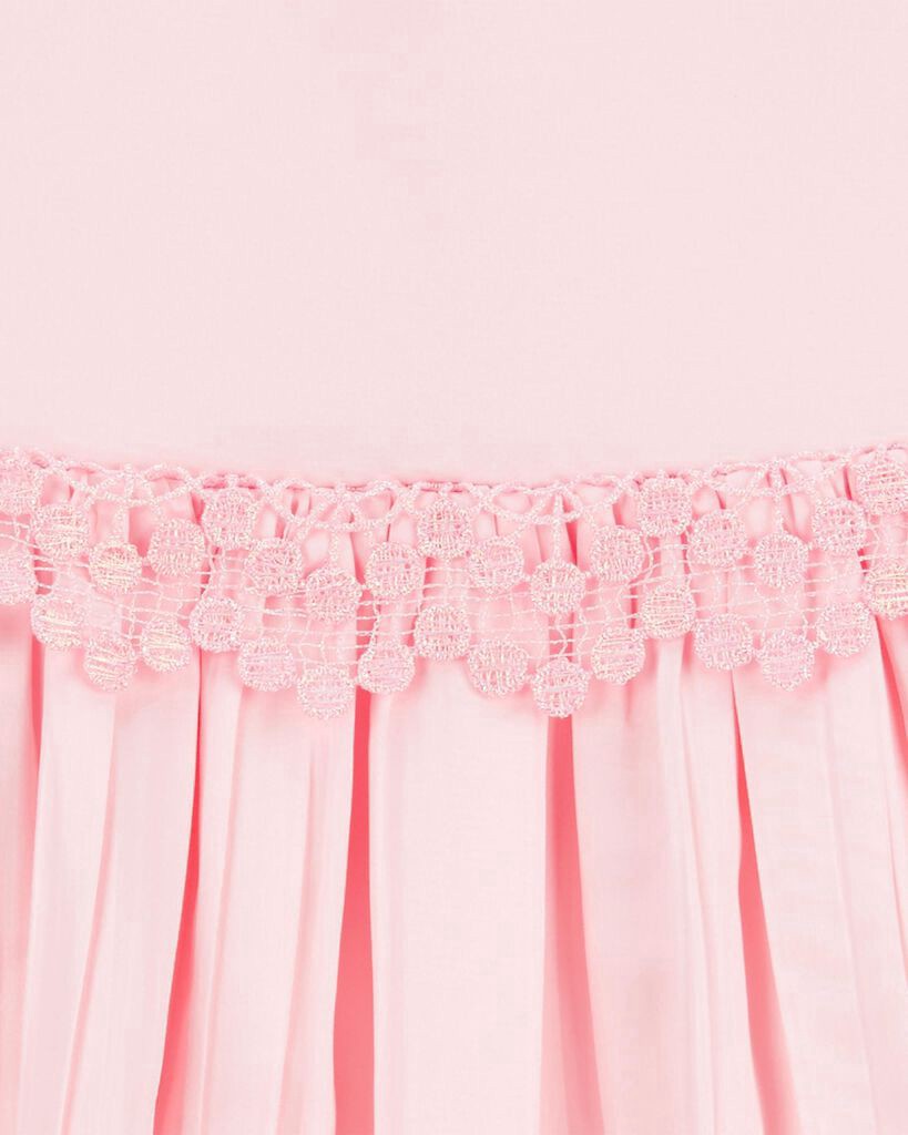 slide 3 of 3, Oshkosh Toddler Flutter Pleated Dress Pink 4T, 1 ct