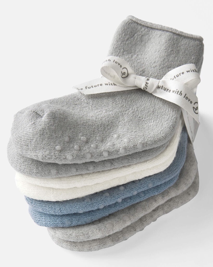 slide 3 of 3, Littleplanet Baby 4-Pack No Slip Socks Multi 3-12, 1 ct