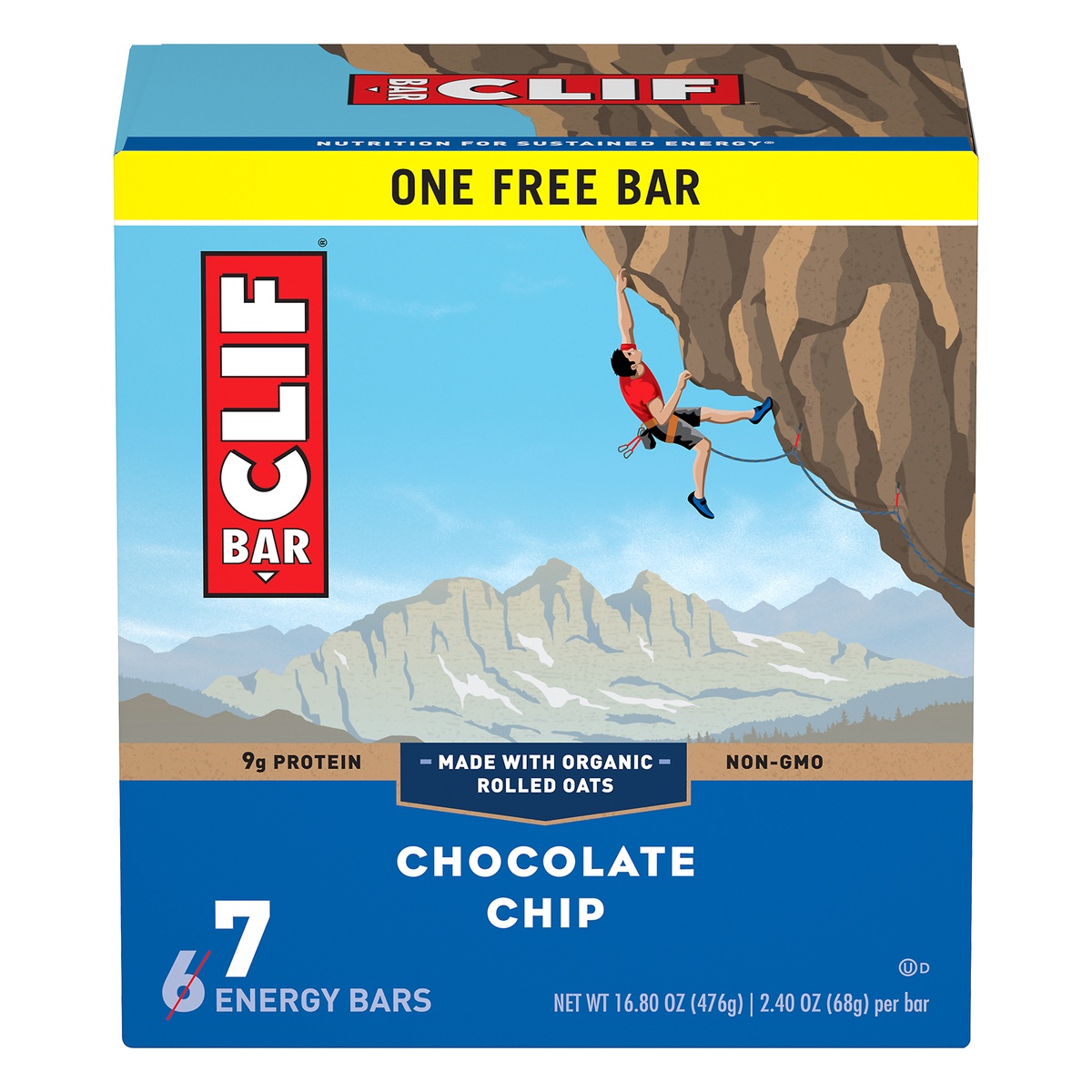 slide 1 of 1, CLIF Energy Bar Chocolate Chip, 7 ct; 2.4 oz