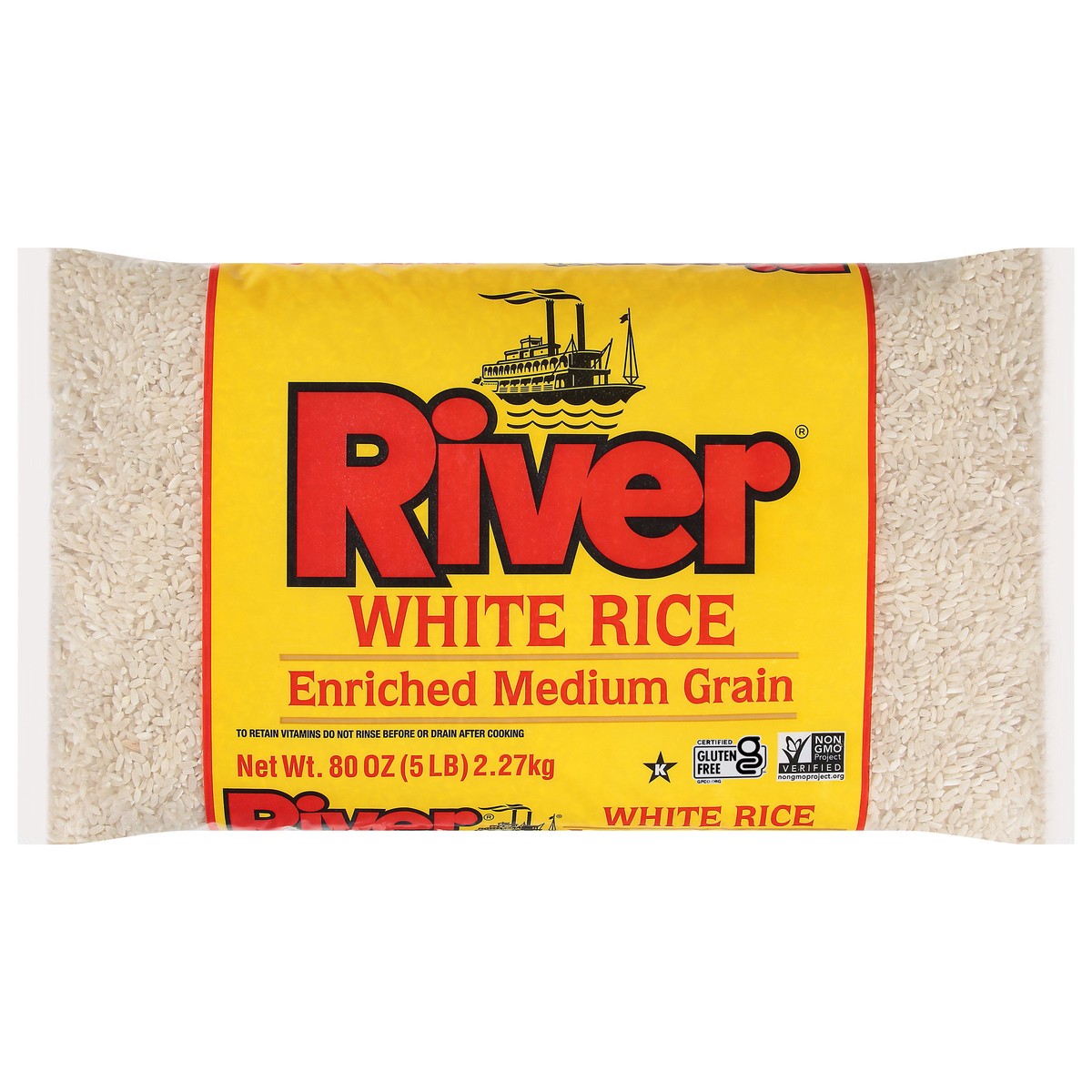 slide 1 of 9, River Enriched Medium Grain White Rice 80 oz, 80 oz