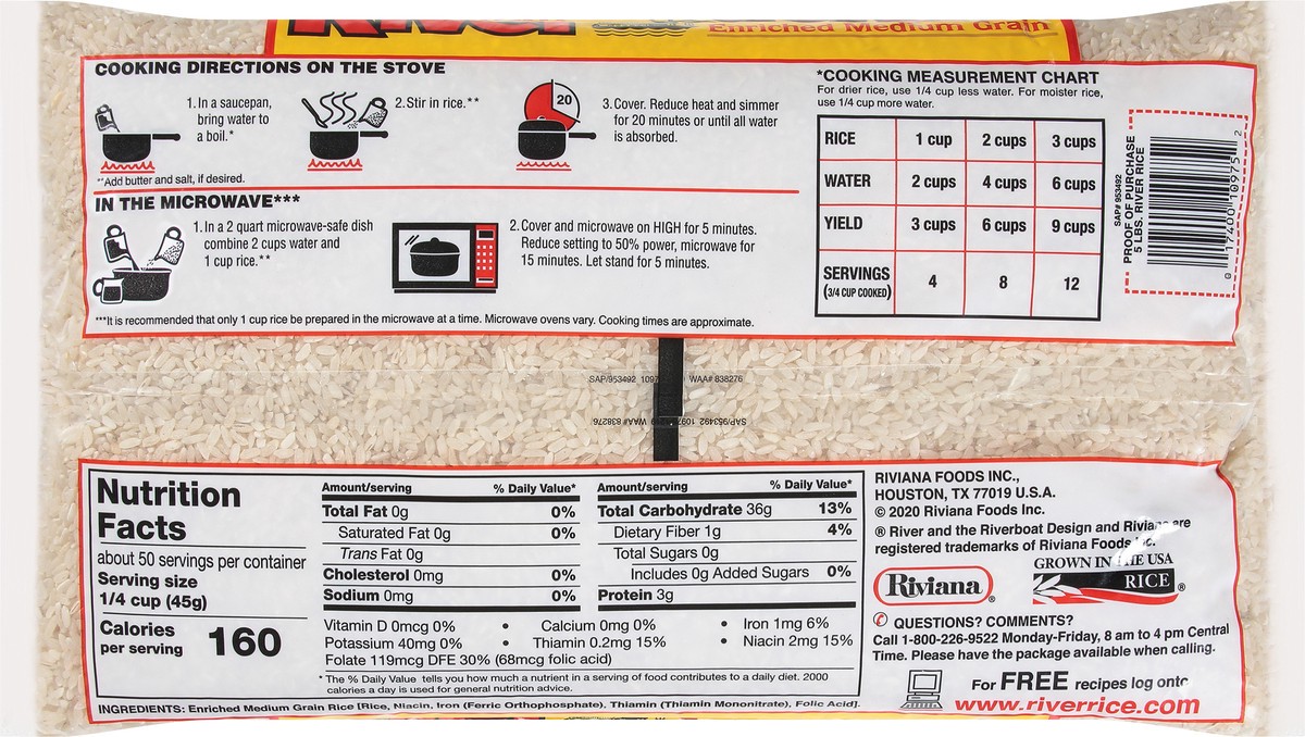 slide 4 of 9, River Enriched Medium Grain White Rice 80 oz, 80 oz