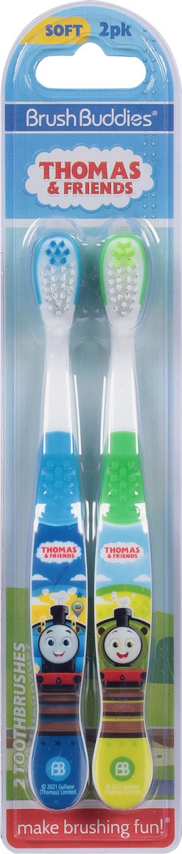 slide 6 of 9, BrushBuddies Soft Thomas & Friends Toothbrushes 2 ea, 2 ct