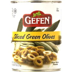 Gefen Sliced Green Olives