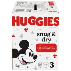 Huggies Snug & Dry Baby Diapers, Size 3, 100 Ct