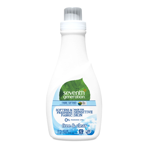 slide 1 of 1, Seventh Generation Liquid Fabric Softener, Free & Clear, 32 oz