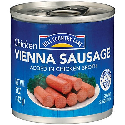 slide 1 of 1, Hill Country Fair Chicken Vienna Sausage in Chicken Broth, 5 oz