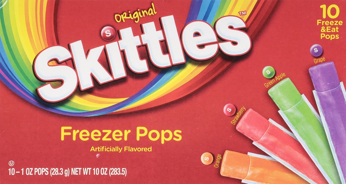 slide 8 of 9, Skittles Original Assorted Freezer Pops 10 - 1 oz Each, 10 ct