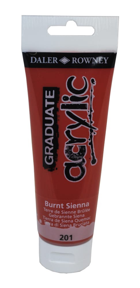 slide 1 of 1, Daler-Rowney Graduate Acrylic Burnt Sienna, 120 ml