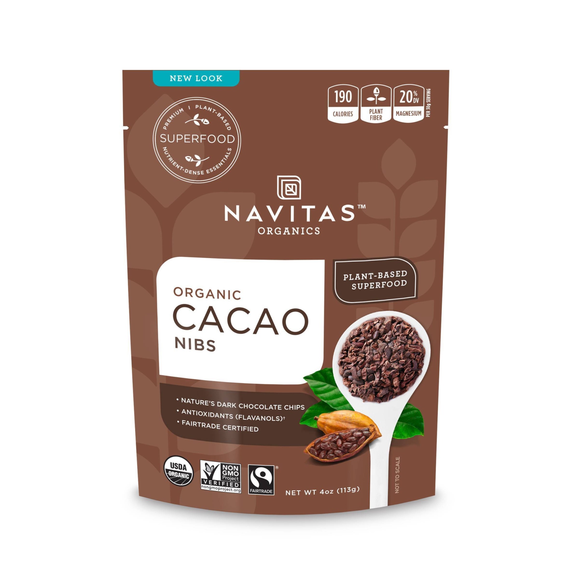 slide 1 of 1, Navitas Organics Unsweetened Cacao Nibs - 4oz, 