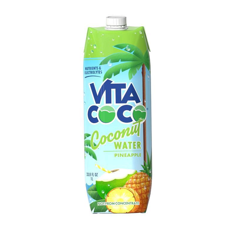 slide 1 of 3, Vita Coco Pineapple Coconut Water 33.8 fl oz, 33.8 oz