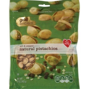 slide 1 of 1, CVS Gold Emblem Salt & Pepper Natural Pistachios, 12 oz; 340 gram