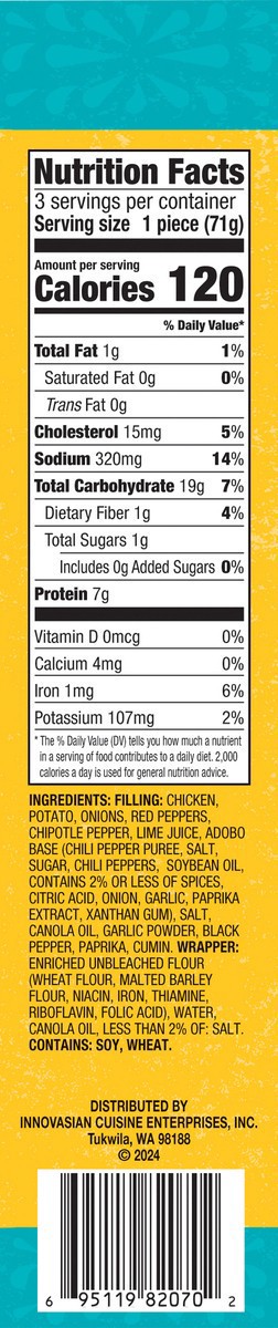 slide 6 of 13, Del Corazon Del Corazón Chicken Empanadas, 7.5oz (Frozen), 7.5 oz