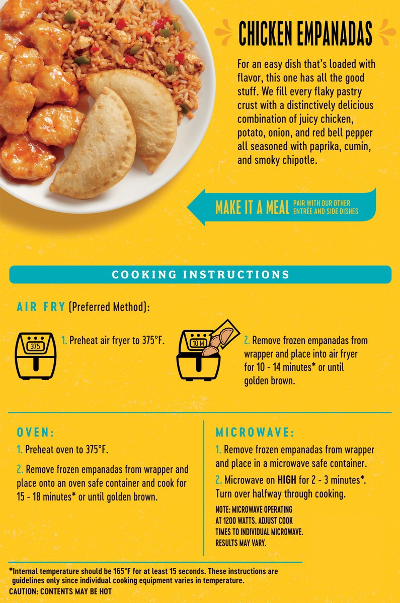 slide 5 of 13, Del Corazon Del Corazón Chicken Empanadas, 7.5oz (Frozen), 7.5 oz