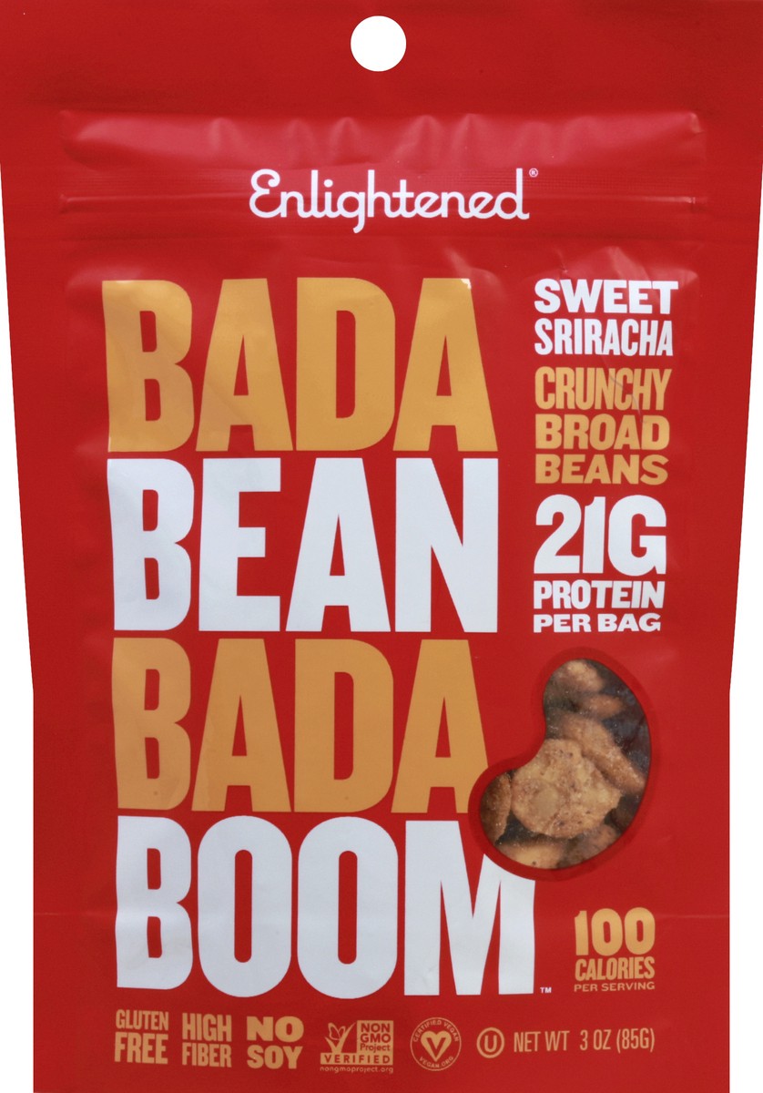 slide 2 of 6, Enlightened Broad Beans, Sweet Sriracha, Crunchy, 3 oz