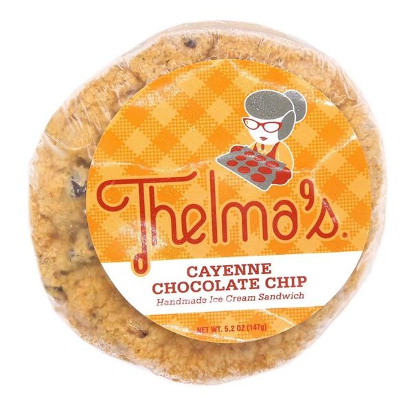 slide 1 of 1, Thelma's Cayenne Chocolate Chip Ice Cream Sandwich, 6 oz