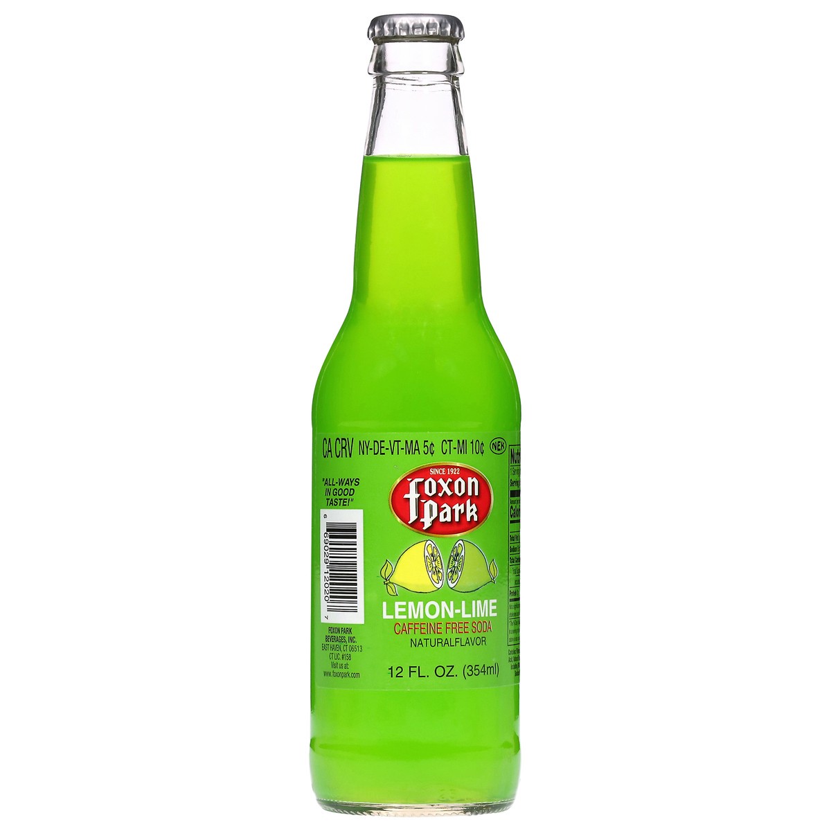 Foxon Park Caffeine-Free Lemon Lime Soda 12 fl oz | Shipt