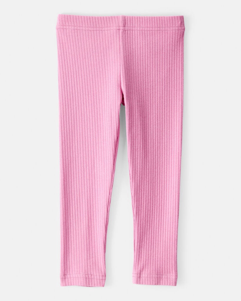 slide 3 of 3, Carter's Carters Toddler Girl Cotton Rib Pull-On Stretch Leggings - Purple Purple 3T, 1 ct