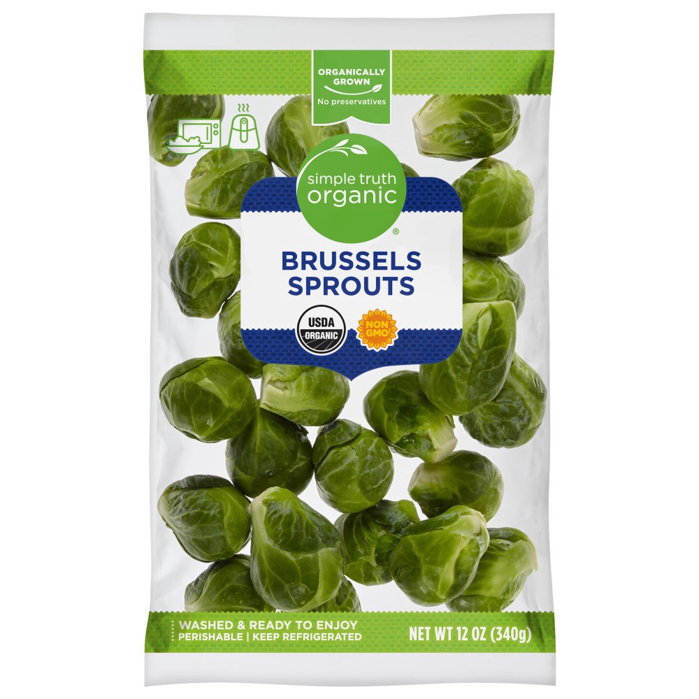 slide 1 of 2, Simple Truth Organic Brussels Sprouts, 12 oz