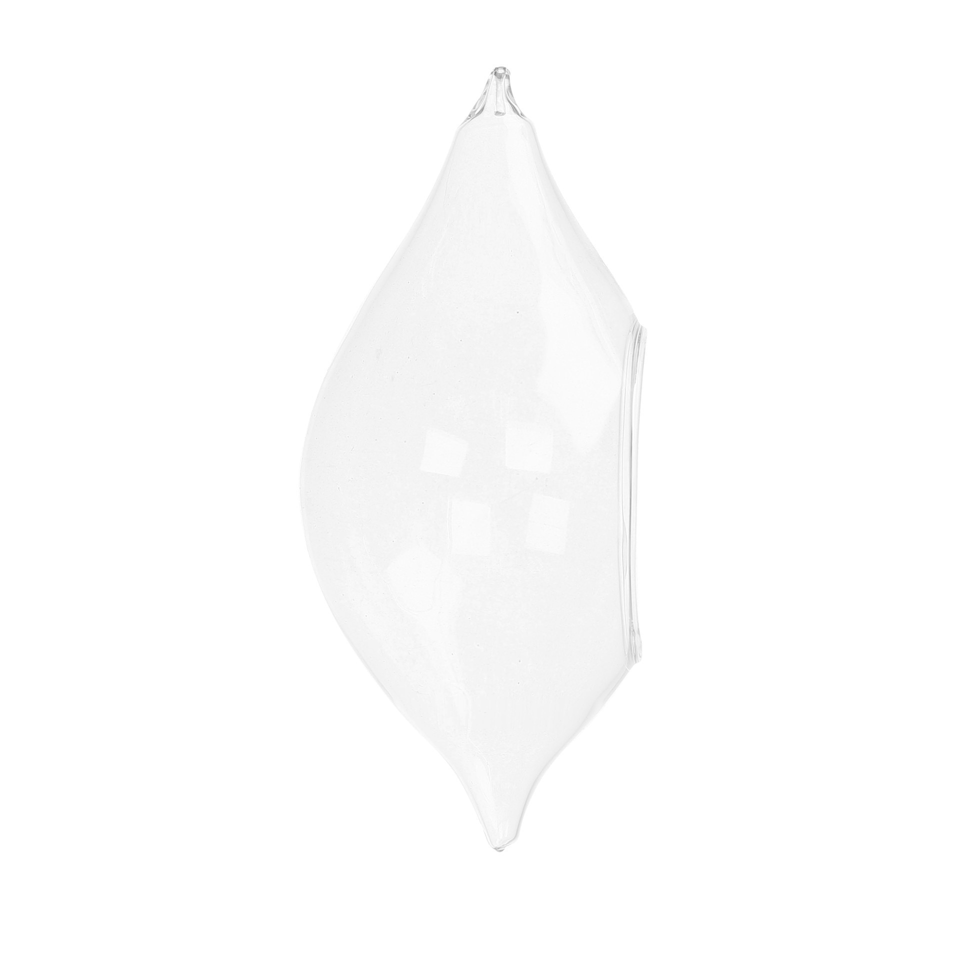 slide 3 of 3, 5.5" Diy Open Glass Teardrop Ornament By Make Market, 5.5 in